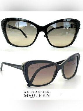 ALEXANDER MCQUEEN AMQ 4178/S Cat Eye
Brown Gradient Lense Black Frame Sunglasses